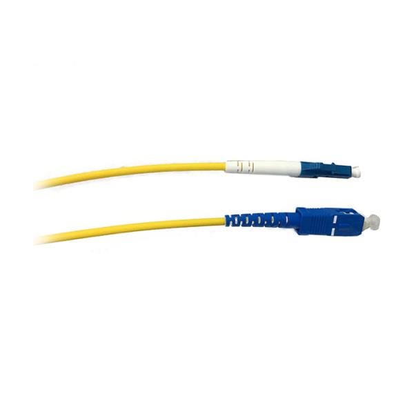10 Gigabit Simplex Sm Patch Cord , SC / UPC - LC / UPC Fiber Optic Jumper Cables