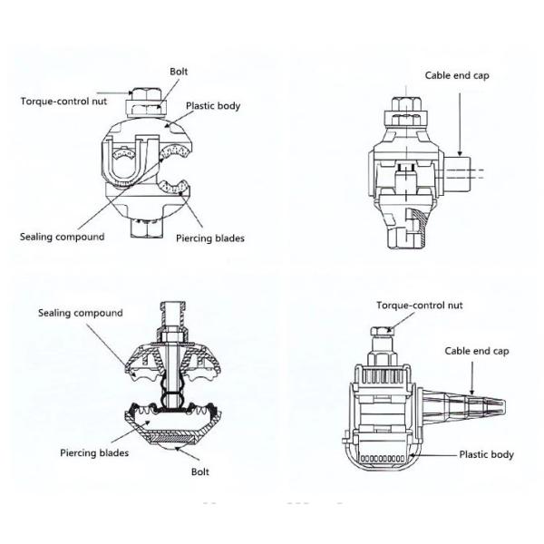 Nylon ISO9001 240sqmm Insulation Piercing Connector