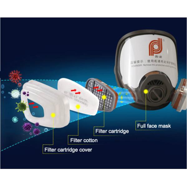 Puda gas mask Gas mask, with double filter box model 410