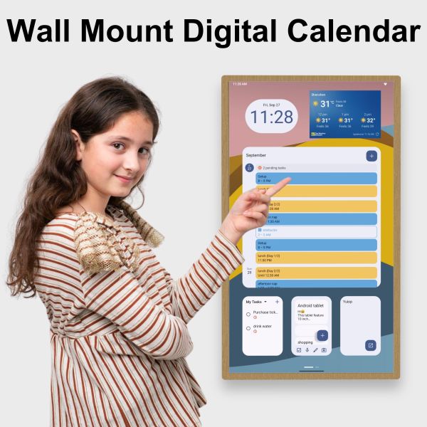 Ultra Slim Electronic Wall Calendar Touch Screen Smart Calendar Wall Display WiFi 6 With Mu-MIMO
