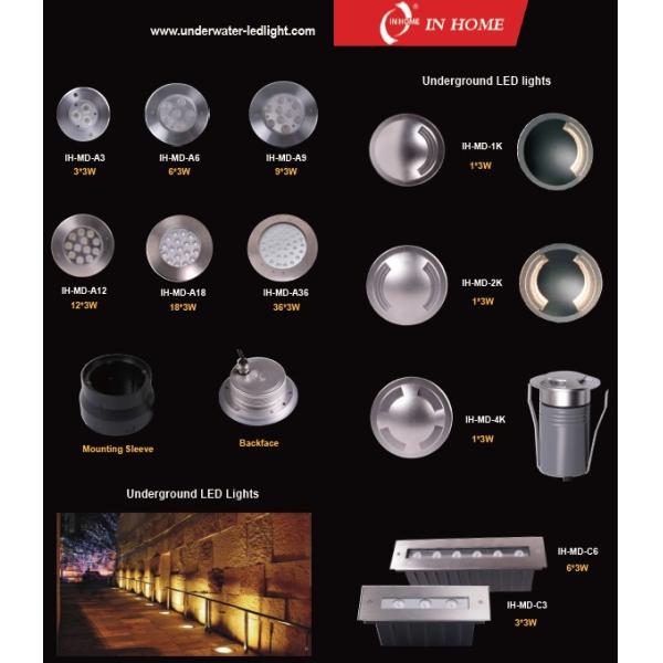 31mm 1W LED Underground Light , IP67 Led Inground Pool Light