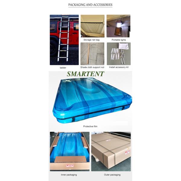 Outdoor Roof Top Tent with 216*130*105CM, Color Gray, Waterproof, PU3000MM Coated