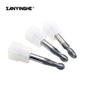 China 2 Flute Ballnose Solid Carbide End Mills Spiral R3.0 Corner Radius Roughing wholesale