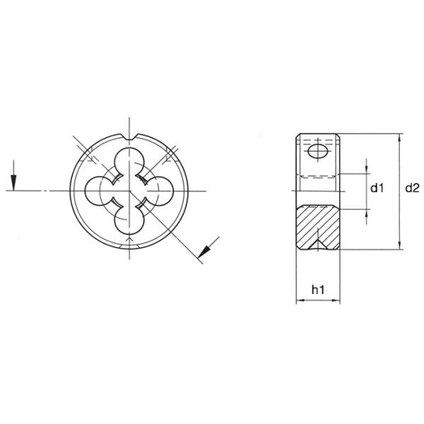 NPT HSS Thread Cutting Dies With White Finished Round Shape ISO4230 Approval