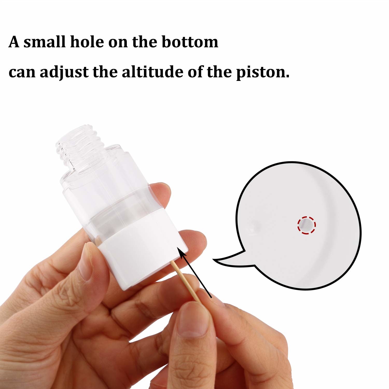 AS / PP Airless Cosmetic Bottles Smooth Surface Shatter Resistant