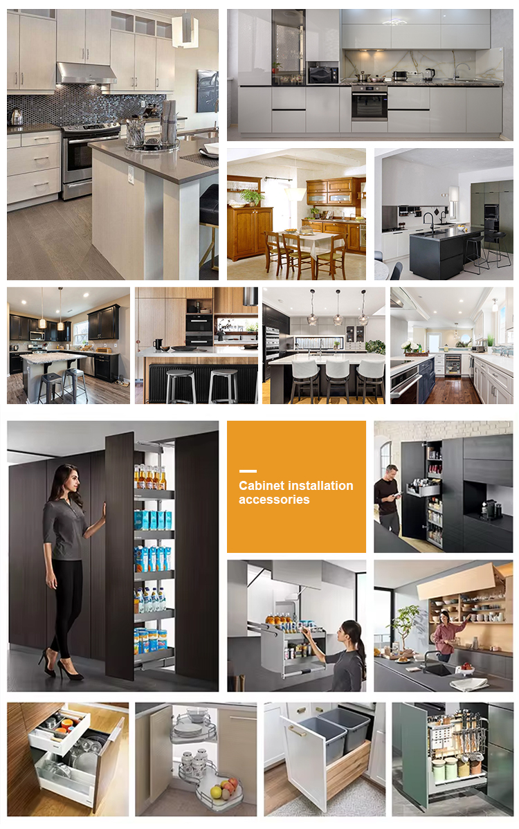 Custom Luxury Kitchen Furniture with Italian Designs Countertop Material Quartz Stone