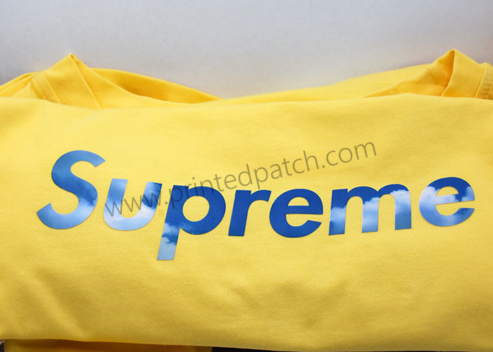 OEKO Debossed Heat Press Logo On Shirt Heat Transfer Labels For T Shirts
