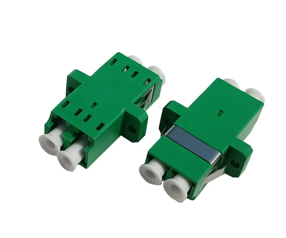 Duplex Single Model Optic Fiber Adapter With FLANGE PC Magenta Color