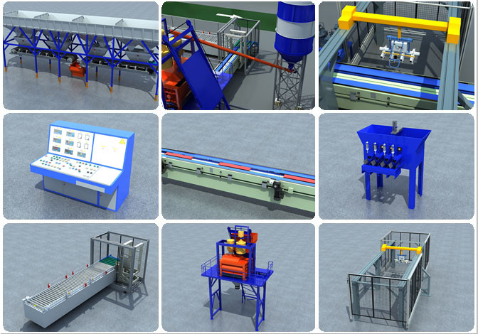 Automatic Concrete Sleepers Manufacturing Machine Veneer Stone Production Line