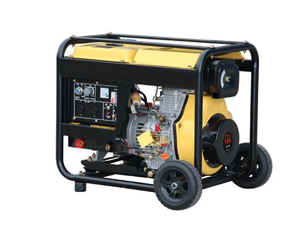 Quality Air Cooled Silent Diesel Generator Set Engine Open Type Key Start 220V 6 Kw TW 7500EX for sale