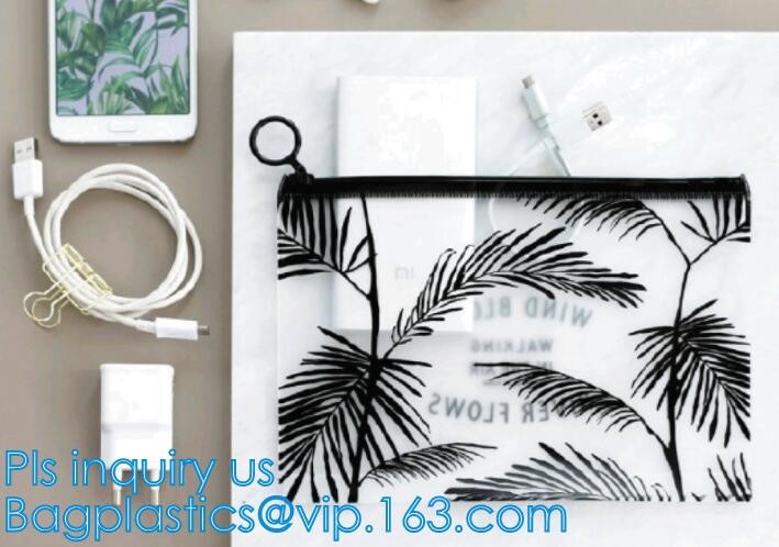 Custom waterproof pvc slider zipper wet bikini bag, zipper lock slider bag/resealable pvc slider zip poly bag, resealabl