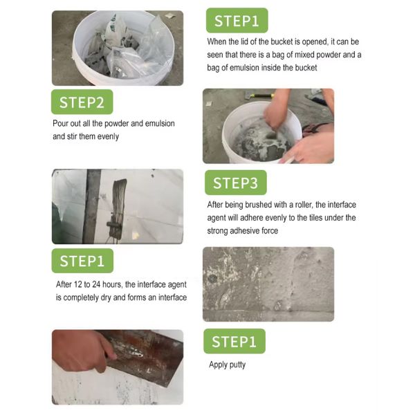 Waterproof Ceramic Tile Paint with Strong Adhesion and Environmentally Friendly Acrylic Coating for Bathroom and Pool Renovation