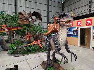 Live Show Animatronic Dinosaur Ride For Kids Riding