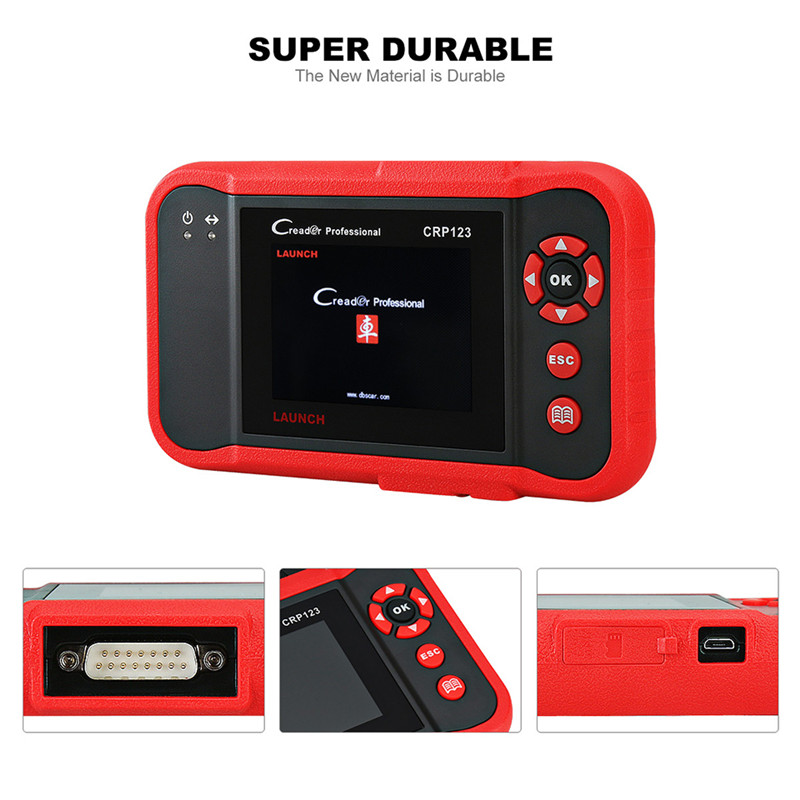 launch Creader professtional CRP 123 OBDII Code Reader Scanner 3.5' TFT LCD dIsplay CRP123 Scan tool free upgrade no Lim