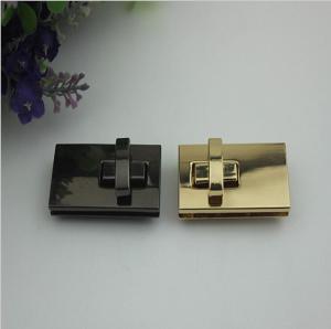 China Fancy simple design gold &amp; gunmetal color zinc alloy fittings metal twist turn lock for handbag wholesale
