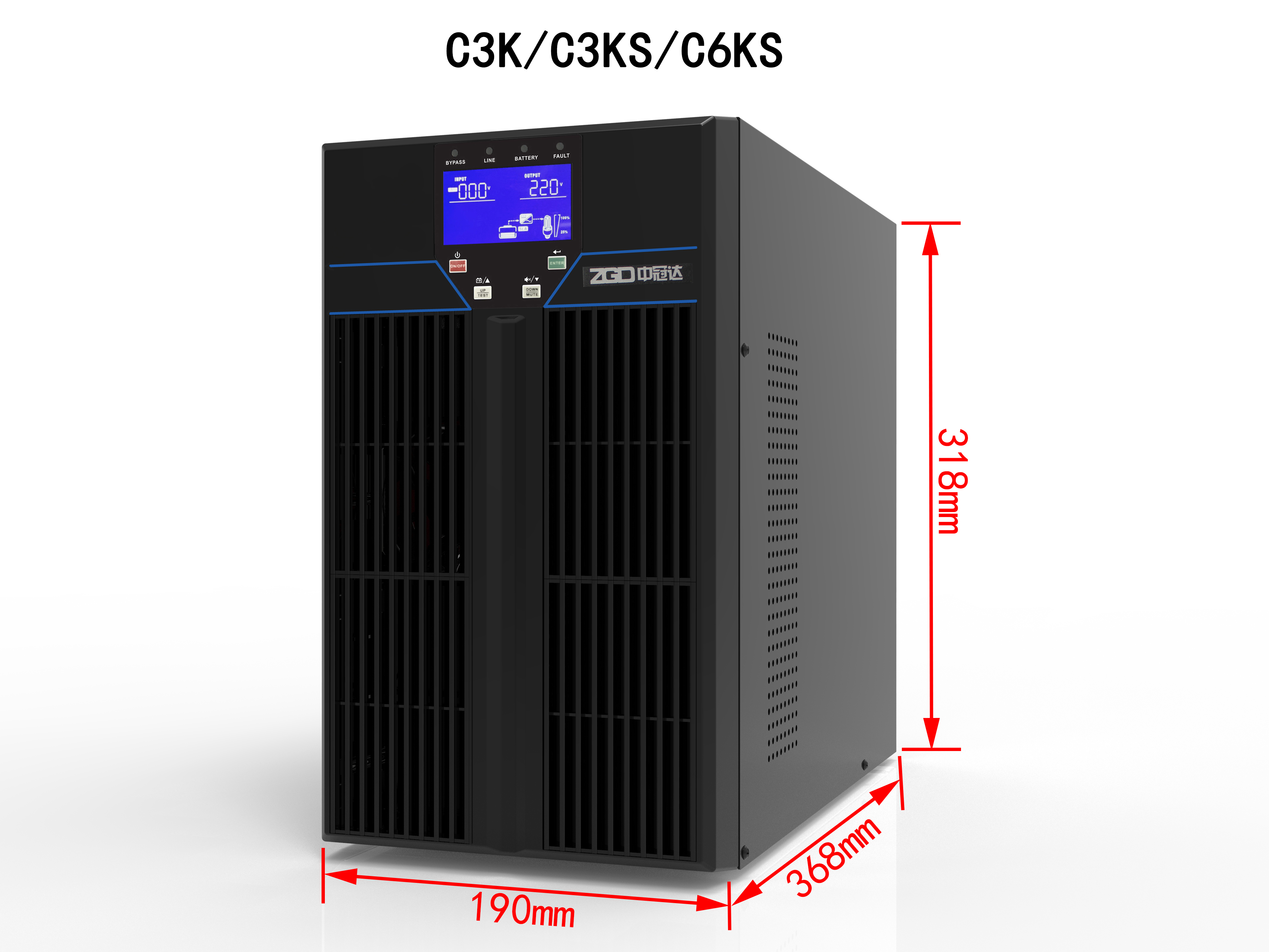 High Frequency Online 2kva Single Phase Ups For Computer Wifi DC Power Machine