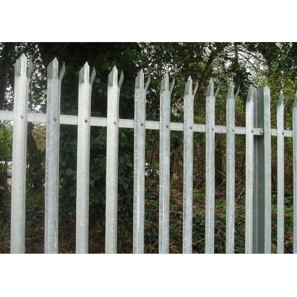 D Section 1.2m Steel Palisade Fencing With Hot Dipped Galvanized