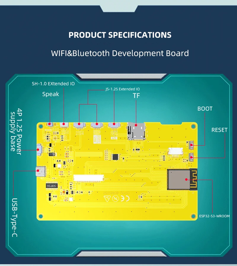 ESP32-8048S050N TFT LCD Display Module with 800x480 Resolution and RGB 65K Color