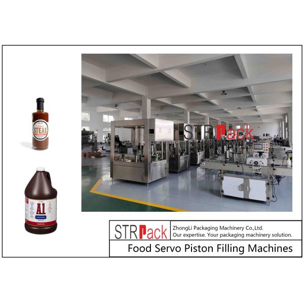 Lobe Pumps Automatic Liquid Filling Machine For Chunk Paste