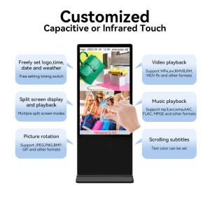 32 Inch Totem Digital Lcd Display Signage Information Monitors Touch Screen Indoor Interactive Kiosk