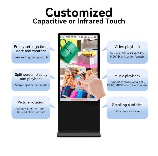 Quality 32 Inch Totem Digital Lcd Display Signage Information Monitors Touch Screen Indoor Interactive Kiosk for sale