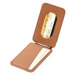 Customized Real Leather Magsafe Wallet With Adjustable Stand Embossed Logo