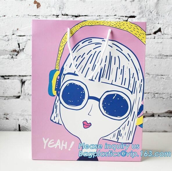 Fashion Custom Printing Luxury Gift Shopping Carrier Paper Bag With Your Own Logo Print,strong twisted handle black leat