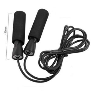 Black Adjustable Jump Rope / Aerobic Exercise Skipping Jump Rope Exercise