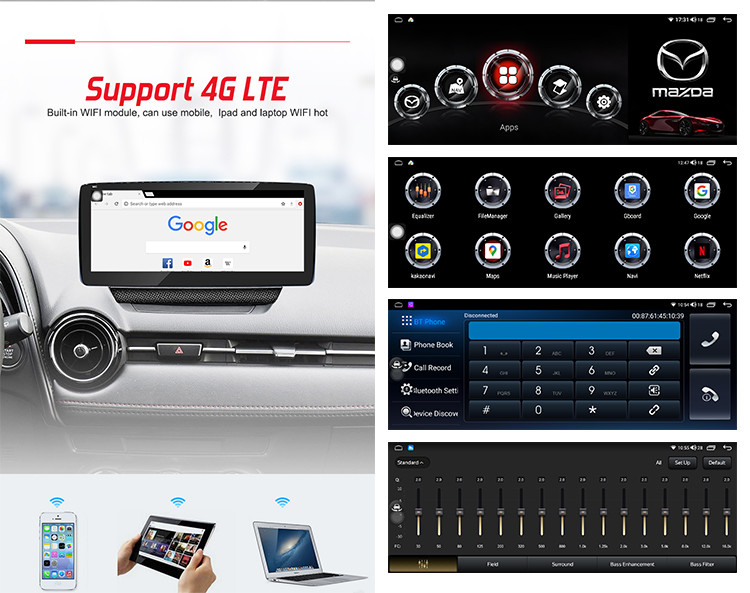 Multi Touch Mazda Car Stereo , Multimedia Mazda 2 Android Head Unit