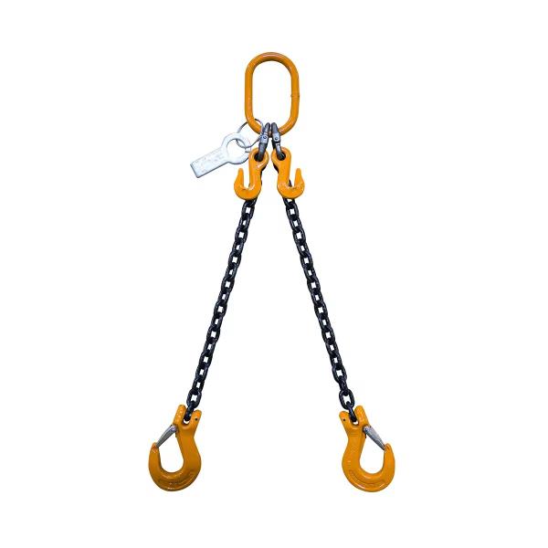 40 Ton Load Capacity 20Mn2 Chain Lifting Chain Sling With Master Link 12M Long Double Leg