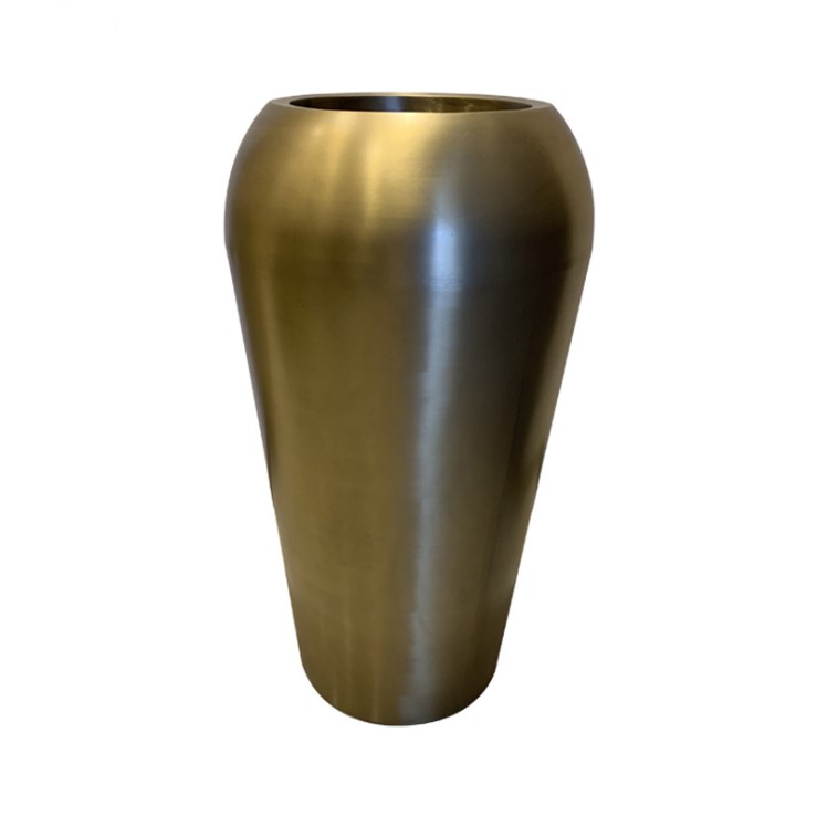 Outdoor brass copper golden hexagonal flower pot & planter