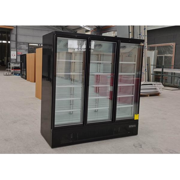 3 Door 1260L Upright Display Freezer Electric Heating with SECOP Compressor