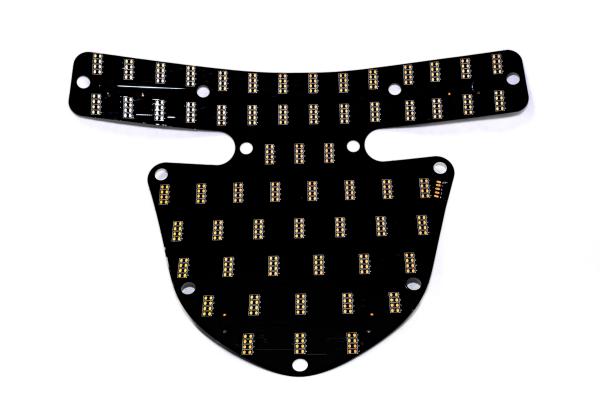 Flexible printed circuit board in the cervico-abdominal region (cervico