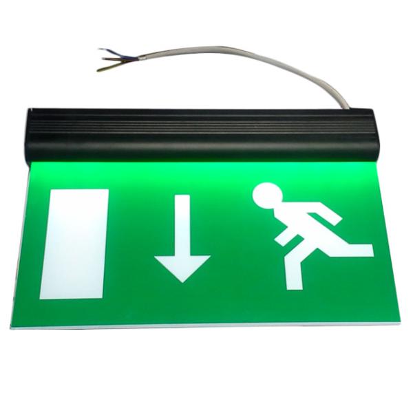 Quality Alumium End Cap Battery Powered Rechargeable Double Sided Exit Signs for sale