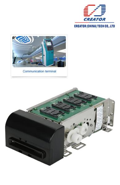 Quality Motorized Insert Magnetic Card Reader For Kiosk , Smart Card Reader With RS232 Interface for sale