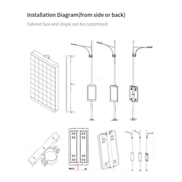 Lighting Pole P4mm Advertising LED Display 1920Hz Refresh Rate