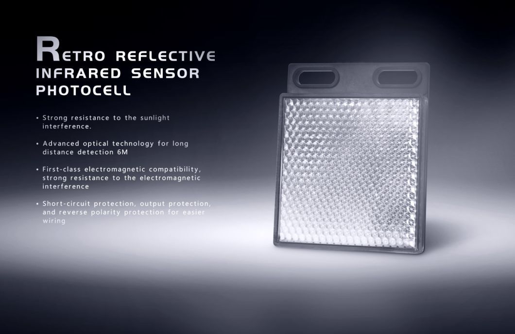 Infrared Reflective Photocell Sensor with 7m Detection Range Used for Door Safety