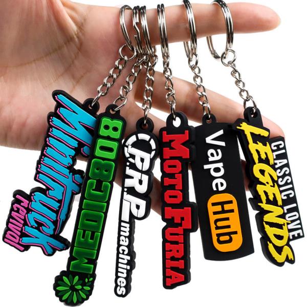 Quality Soft Silicone Rubber Pvc Keychain Custom Cartoon with 2d 3d Logo for sale