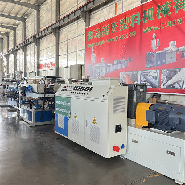 Electrical Single Wall Corrugated Pipe Machine High Speed HDPE Plastic Pipe Extrusion Line