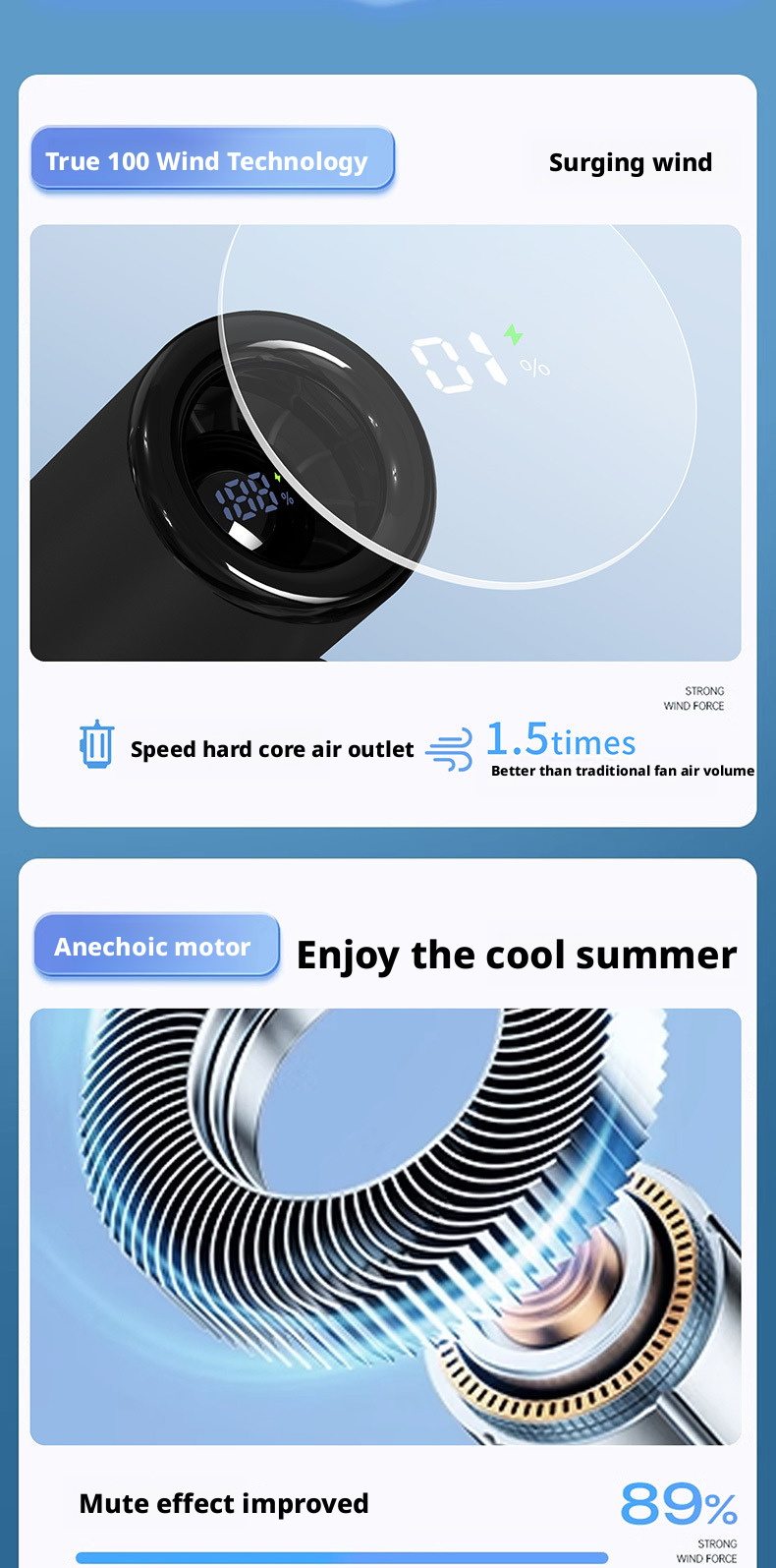 Portable fan usage demonstration