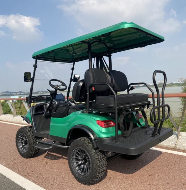 ODM Mini Electric Golf Carts 4 Wheel Disc Brake 10 Inch IP66 Display 4 Seater