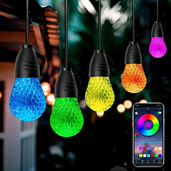 Quality Stable DC12V RGB Outdoor String Lights APP Control Multipurpose for sale