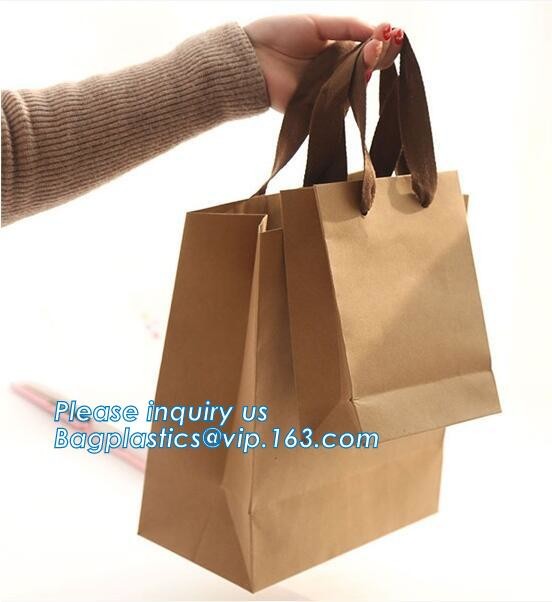 Fashion Custom Printing Luxury Gift Shopping Carrier Paper Bag With Your Own Logo Print,strong twisted handle black leat