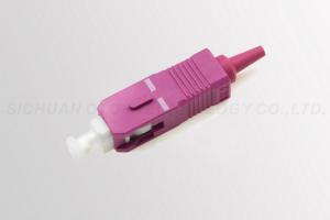 Pink SC Fiber Optic Connector Multi Mode With Lower Insertion Loss