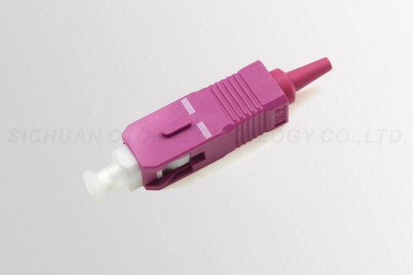 Quality Pink SC Fiber Optic Connector Multi Mode With Lower Insertion Loss for sale