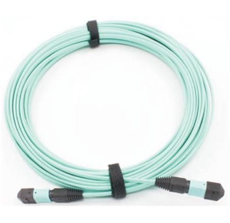 Quality 12 Core Fiber Optic MPO OM3 40Gbps Protocols Aqua POLB CATV for sale