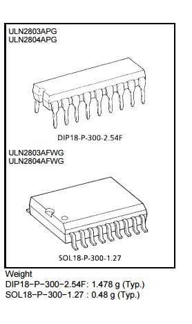 ULN2803APG 8ch Darlington Sink Driver pcb driver circuit board