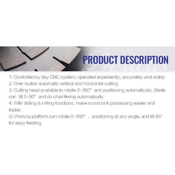 Bridge Saw Machine for Stone Slab Cutting of Granite Marble Quartz Dekton Porcelain