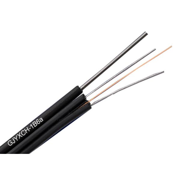 1 Core FTTH Drop Fiber Optic Cable GJYXCH With Messenger Steel Wire LSZH Jacket