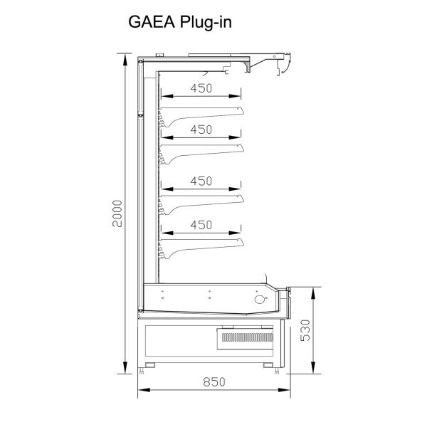 Supermarket Beverage Open Display Fridge R290 With Plug In Embraco Compressor